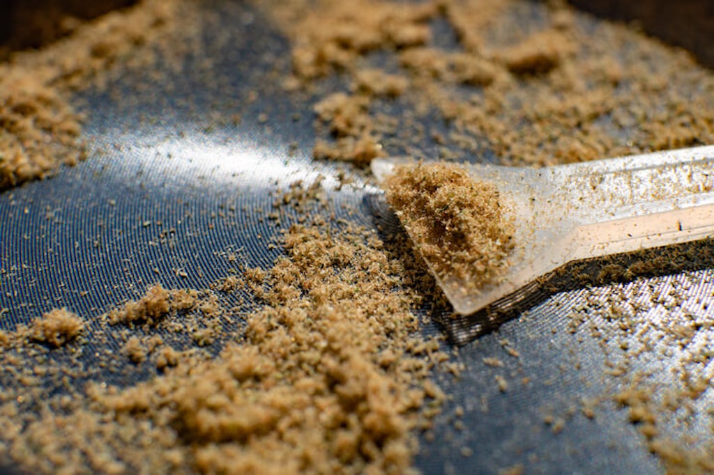 Kief in a grinder